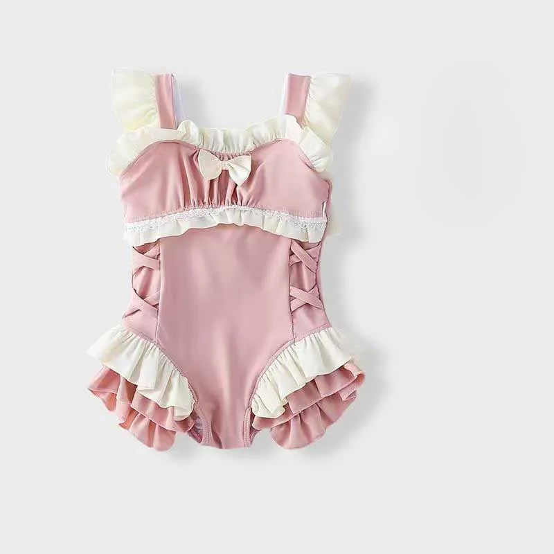 Baby Mädchen Badeanzug Kinder Mode Bikini Sommer Neue Einteilige Badebekleidung Kinder Bowknot Schwimmen Kleidung Casual Süße Beachwear Image