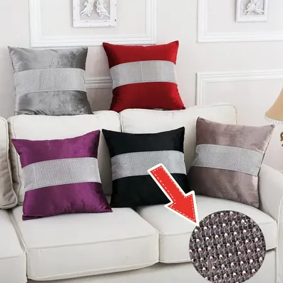 Kissen bezüge Plaid Plüsch Stoff Kissen, funkelnde Kissen bezüge, umarmen Kissen bezug für Hochzeits Image