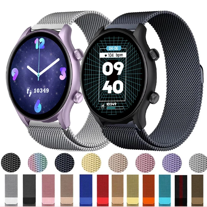 22 mm Milanaise-Schlaufe für Zeblaze Btalk 3 Plus Smartwatch, Magnetarmband für Zeblaze GTS 3 GTS 3 Pro/Btalk 3 Pro/Vibe 7 7Pro 7 Lite Image