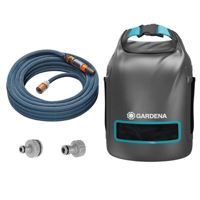 GARDENA Textilschlauch Gartenschlauch Liano Xtreme 15m (Komplett-Set mit Spritze inkl. T