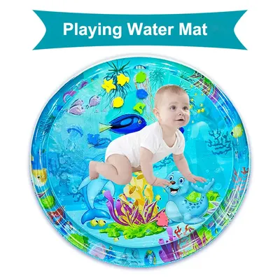 ROOXIN Baby Water Play Mat Inflatable Cushion PVC Infant Toddler Water Pad For Kids Outdoor Summer