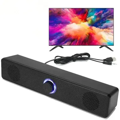 PC Soundbar Wired and Wireless Bluetooth Speaker USB Powered Soundbar for TV Pc Laptop Gaming Home