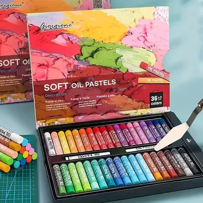 12-48pcs of Ultra-Soft Oil Painting Stick Set, Washable Macaron-Colored Crayons for Graffiti And DIY
