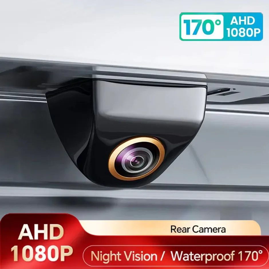 Telecamera per retromarcia per auto AHD CVBS 1080P Full HD Telecamera per retromarcia 170 ° Telecamera per retromarcia per auto con visione notturna grandangolare Fisheye Len