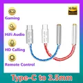 Tipo C a Jack da 3,5 mm Cavo USB AUX Amplificatore audio HiFi Adattatore per cuffie Microfono HD per