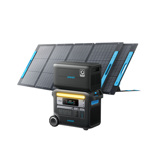 Anker SOLIX F2000 + Expansion Battery + 2× 200W Solar Panels