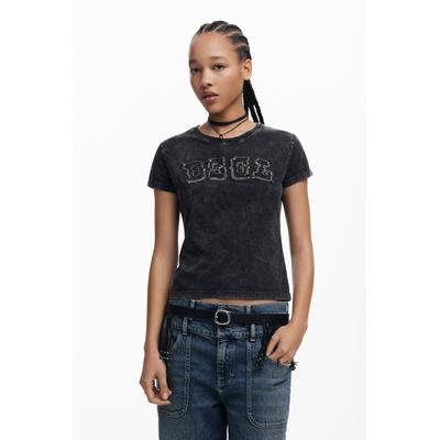 Logo studded shirt