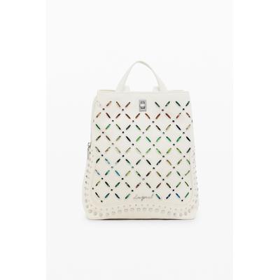 Medium backpack with perforations and studs