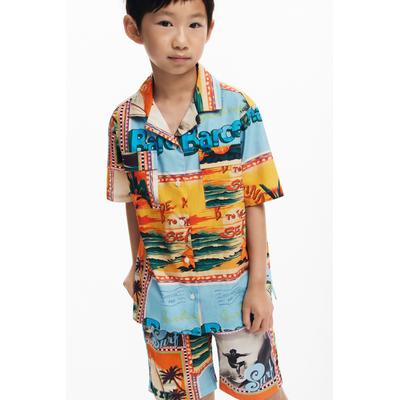 Tropical postcards shirt