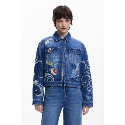 Embroidered denim jacket