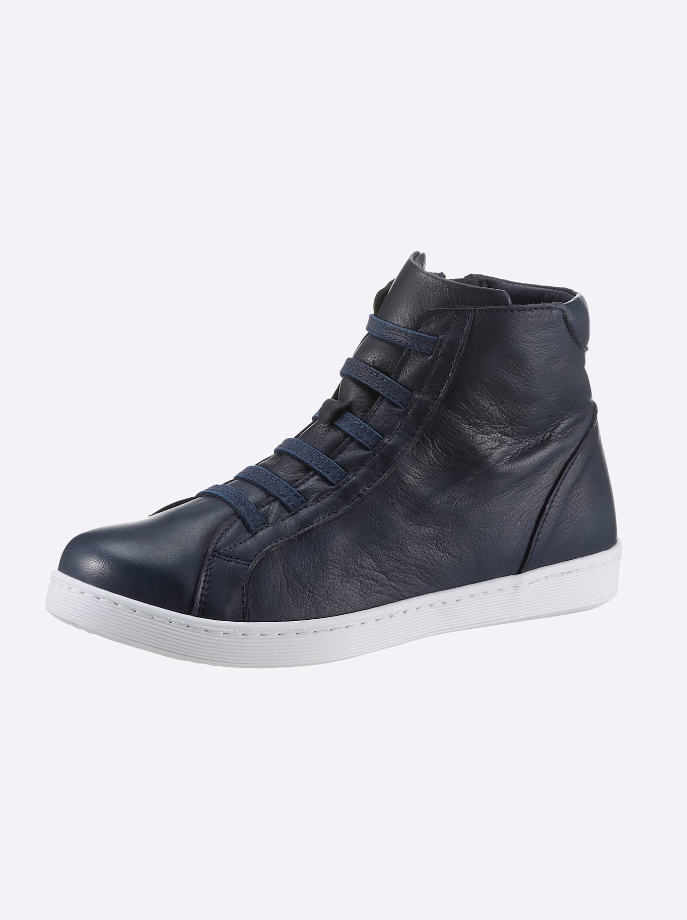 Stiefelette ANDREA CONTI, Damen, Gr. 41, blau (marine), Glattleder, Leder, Modisch, Schuhe
