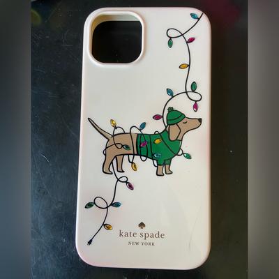Kate Spade Cell Phones & Accessories | Kate Spade Holiday Dog Iphone Case | Color: Green/White | Size: Os