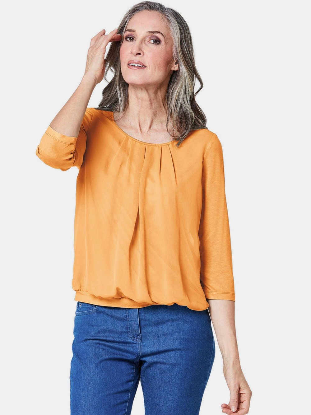 Goldner Blusenshirts Damen gelb, 54 Image