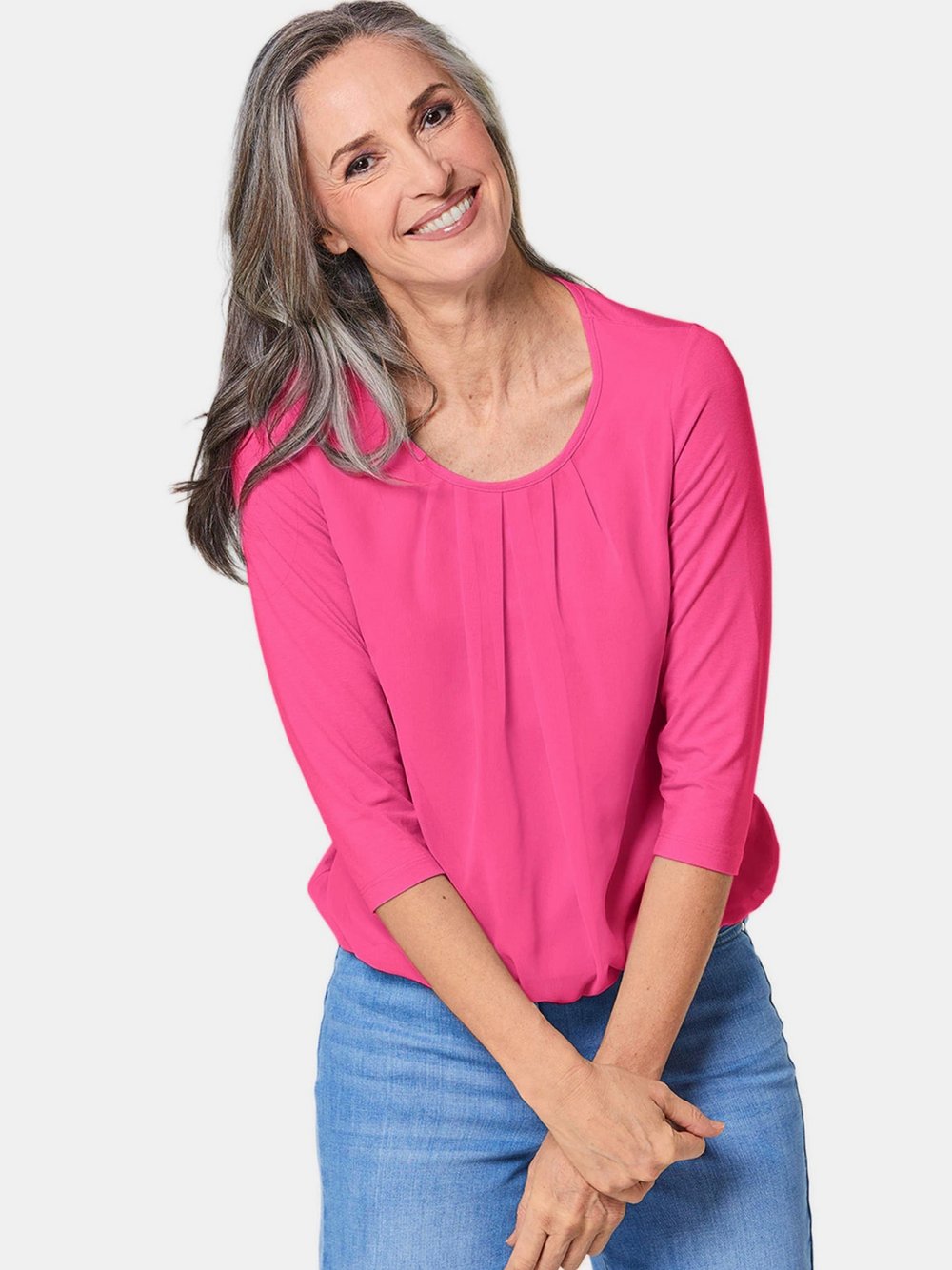 Goldner Blusenshirts Damen pink, 50 Image