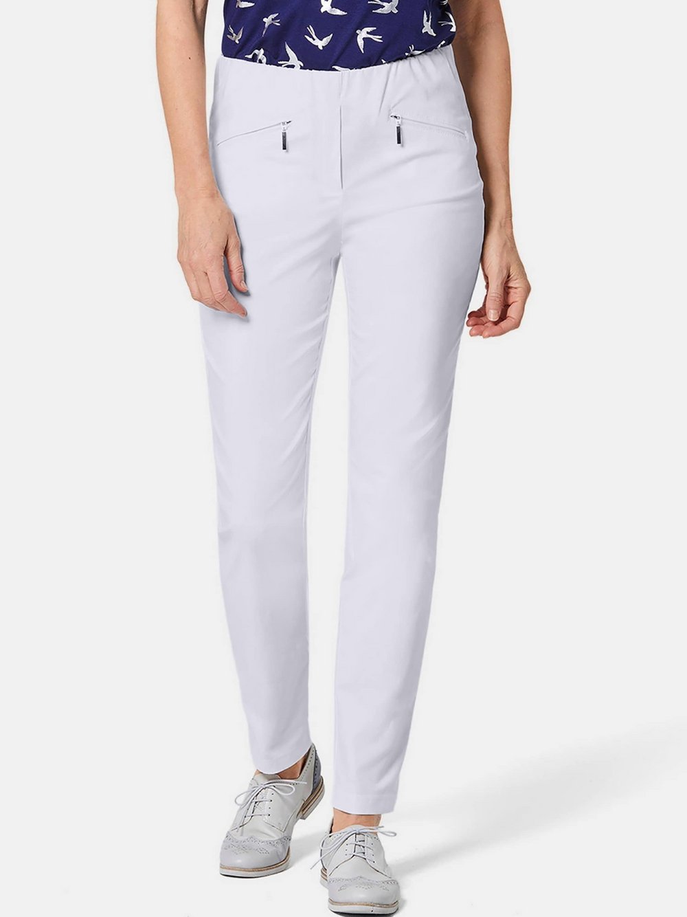 Goldner Lange Hosen Damen weiß, 52 Image