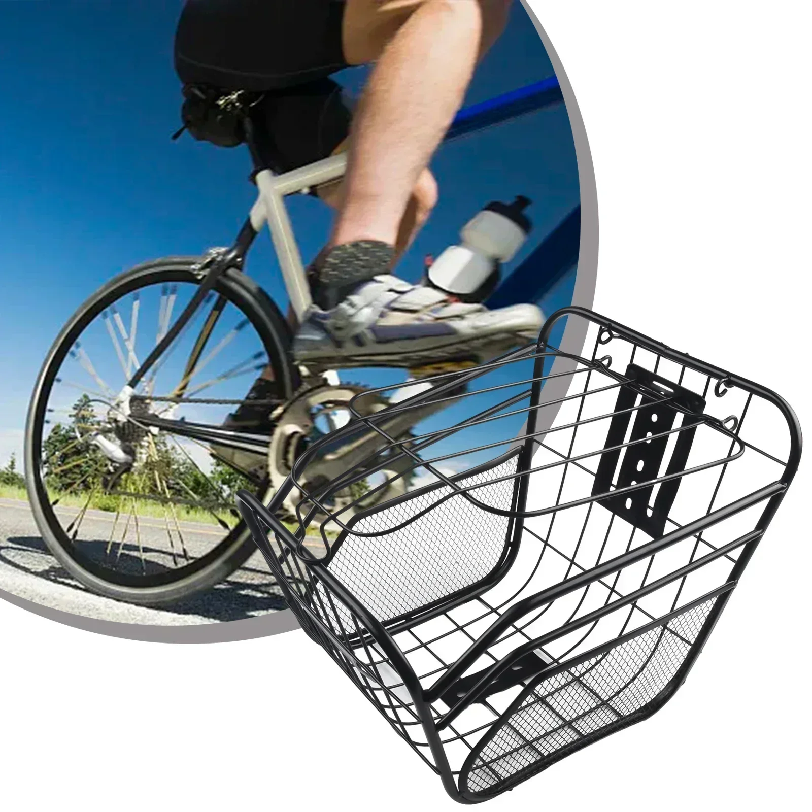 Korb Fahrrad komponenten hochwertige Ersatz Front korb Metall Outdoor für Fahrrad E-Bike Aufbewahrung halter praktisch Image