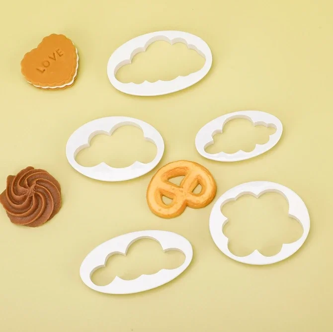 5 teile/satz Fondant Cutter Cloud Kunststoff Kuchen Cookie Keks Cutter Fondant Form Fondant Kuchen Dekorations werkzeuge Zucker Handwerk Image