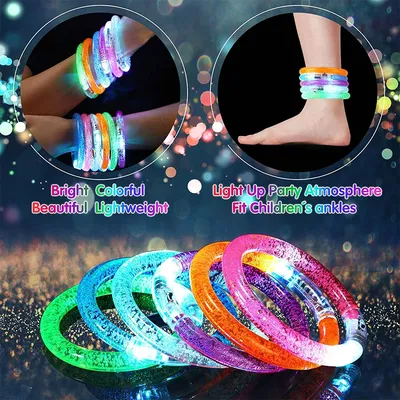 LED-Armbänder leuchten Armreif leuchten Armbänder im Dunkeln leuchten Party liefert Neon Armband für Image
