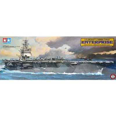 Tamiya 78007 US-Flugzeugträger Enterprise CVN-65 Plastikmodellbausatz im Maßstab 1:350 Image