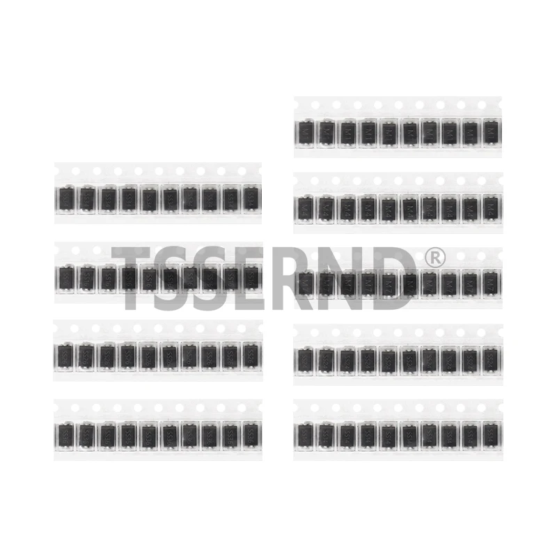 90PCS Gleichrichterdiode 1N4007 1N4001 1N4004 SS14 SS24 SS34 SS16 SS26 SS36 SMD Schottky Diode Sortiment Kit Image