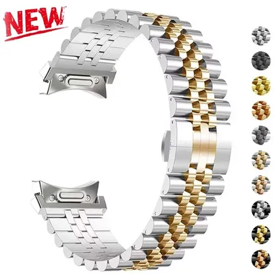 Keine Lücken, Stahlarmband für Samsung Galaxy Watch 6 Classic 43 47 mm, Metall-Schnellverschluss-Band für Galaxy Watch 7/6/5/4 40 mm 44 mm 5Pro 45 mm Image