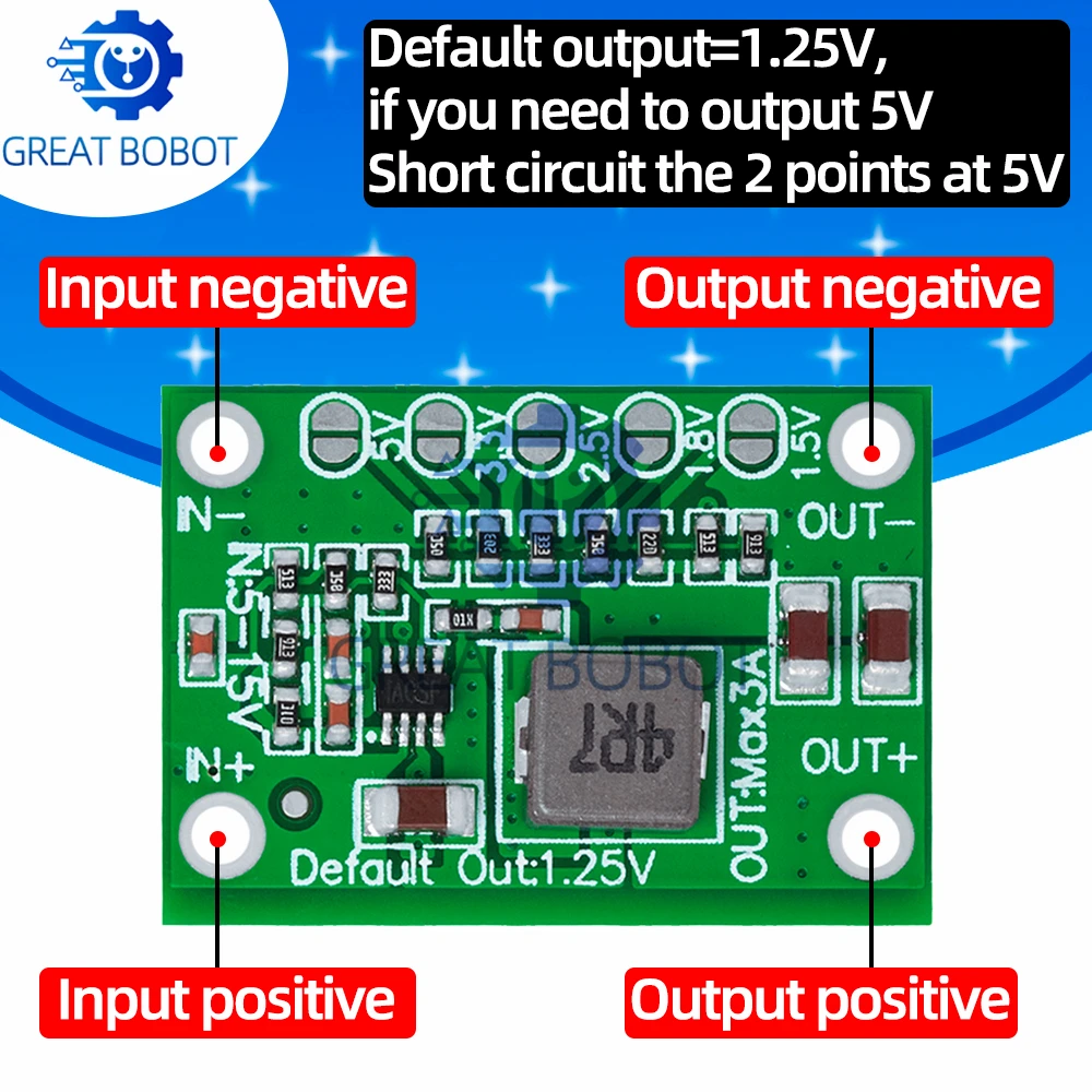 Ca1235 einstellbares Leistungs modul CA-1235 Buck-Leistungs modul 1,25 V 1,5 1,8 2,5 3,3 5V Ausgang 5-16V Eingangs-Step-Down-Netzteil Image