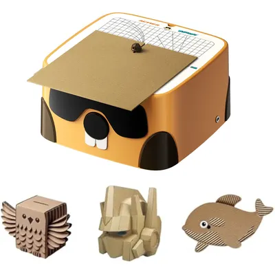BEAVERBOT Cardboard Cutter for Kids DIY Paper Cutting Construction Tool Kit Safe Educational Craft for Children Boys and Girls