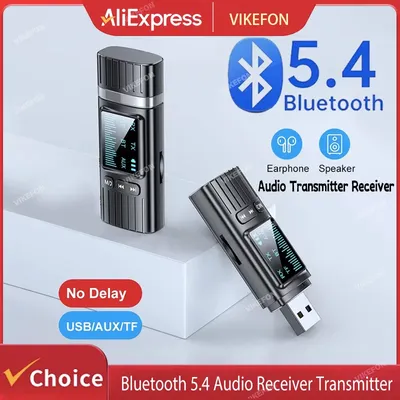 2-in-1 USB Bluetooth 5.4 Empfänger Sender Audio Adapter LED HD Display Bildschirm TV Computer Image