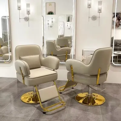 Luxury Gold Beauty Barber Chair Beauty Designed Swivel Barber Chairs Barbershop Men Cadeira De