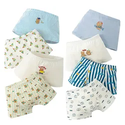 4 Teile/los Jungen Höschen Kinder Baumwolle Unterhose Junge Cartoon Print Kinder Unterwäsche Junge