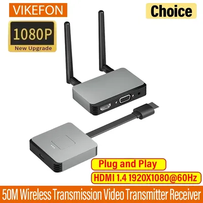 50 m kabellose Übertragung, Videosender und -Empfänger, HDMI-Extender, Display-Adapterkabel, Image