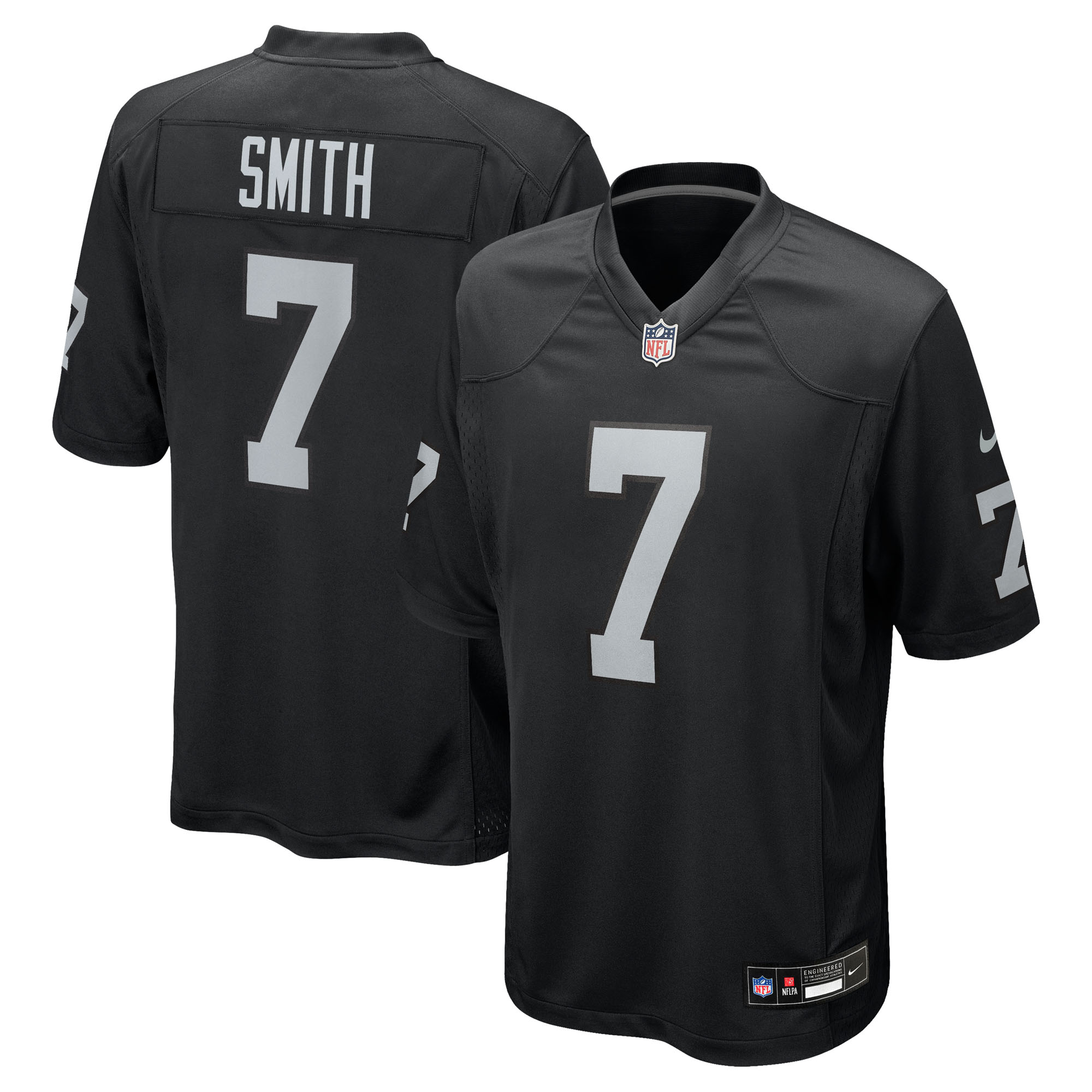 Las Vegas Raiders Nike Heimtrikot – Schwarz – Geno Smith – Herren Image