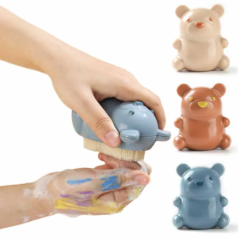 Handreinigungsbürste für Kinder, Fingernägel, Peeling, Schrubben, saubere Bürsten mit weichen Borsten, niedliches Tier-Stil, Kinderpflege-Zubehör Image