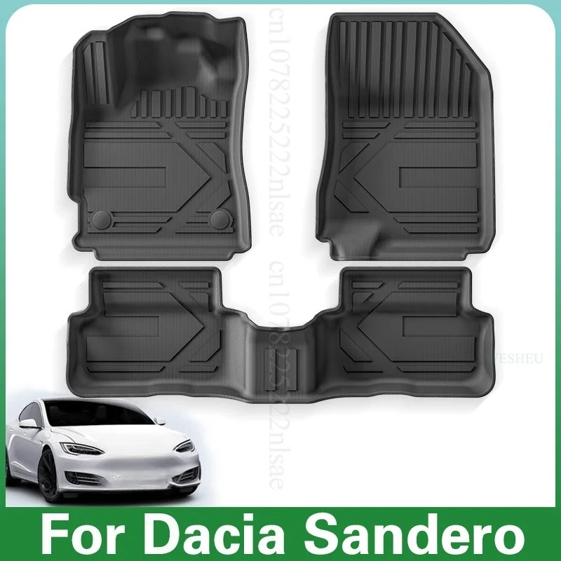 Tappetini per auto in TPE per Dacia Sandero 20-25 Tappetino di protezione per bagagliaio per auto Tappetini per bagagliaio Accessori per la modifica degli interni dell'auto