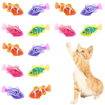 1pc-50Pcs Baby Bathing Light Sensing Electronic Fish Water Play Toy, Simulating Small Fish