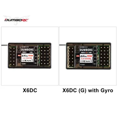 DUMBORC X6F/X6FG/X6DC/X6DCG 2.4G 6CH Radio Control System Receiver for X4 X5 X6 X6P Transmitter RC