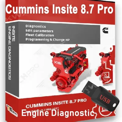 Cummins Insite 8.7 Pro + INCAL File 41GB Full Engine Inline7 Datalink Fault Code Engine Tests for