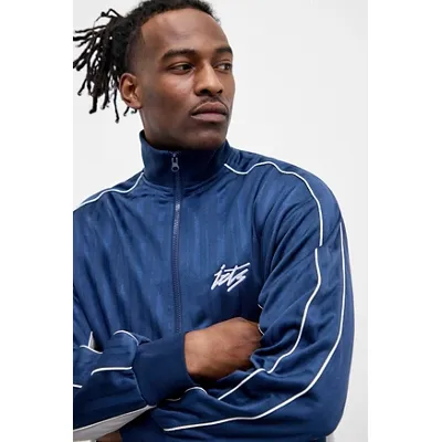 iets frans. Navy Tricot Track Top - Navy L at Urban Outfitters