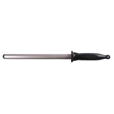 Mercer Culinary M15910 10" Sharpening Steel w/ Polypropylene Handle, Diamond Coated, Black