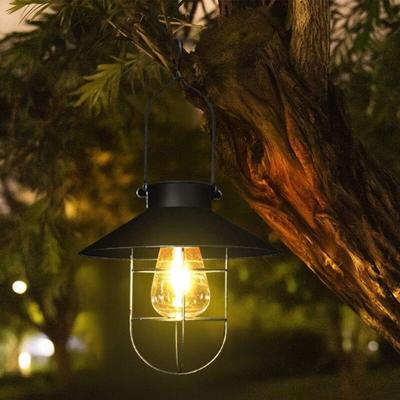 Crediri Solarlaterne für den Außenbereich, Solar-LED-Licht aus Metall im Vintage-Stil für Garten, Image