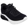 Slip-On Sneaker SKECHERS "BOBS ARC WAVES 2.0", Damen, Gr. 40, schwarz-weiß (schwarz, weiß), Textil, kontrastfarbene Details, sportlich, Schuhe, Trainingsschuh, Slipper, Schnürschuh in veganer Verarbeitung