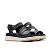 Sandale CLARKS "Tuscan Strap", Damen, Gr. 36, schwarz (schwarz leather), Leder, sportlich, Schuhe, Sandalette, Flats, Sommerschuh mit Plateausohle
