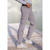 Trekkinghose LASCANA ACTIVE "Cargo Jeans Optik", Damen, Gr. 48, N-Gr, grau (stone), Obermaterial: 98% Baumwolle, 2% Elasthan, unifarben, casual, Hosen, Baumwollmix mit Cargo Taschen
