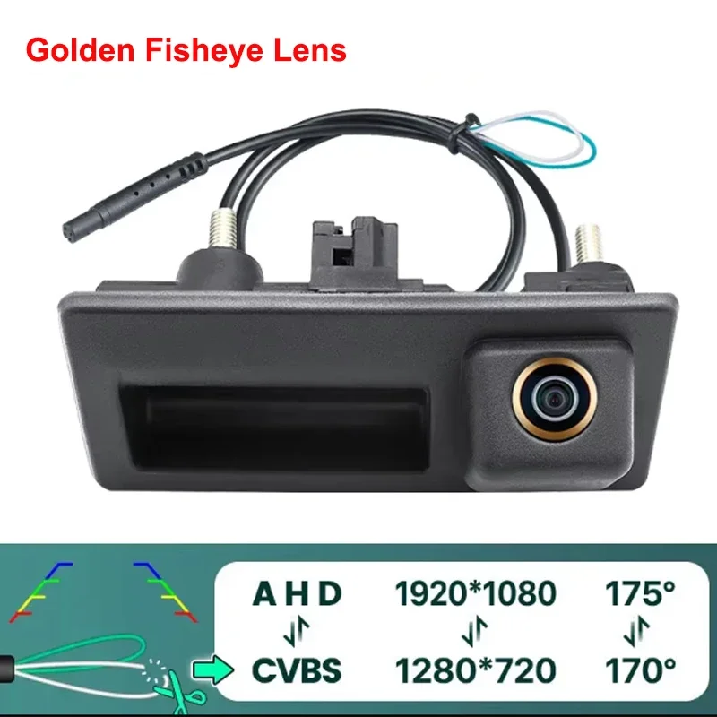 AHD 1080P 170 Auto Rückansicht Stamm Griff Kamera Für Volkswagen VW Passat Golf Polo B6 B7 Jetta Tiguan Touareg Audi A3 A4 A5 Image