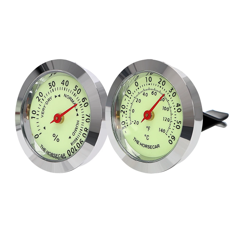 Dekoration Auto Entlüftung sclip Mini Auto Ornamente Auto Styling Innen zubehör Leucht thermometer Hygrometer Image