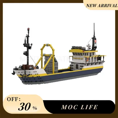 [960PCS] Angepasst MOC Schalentiere Dredge Kreative Bausteine Set STEM Pädagogisches Spielzeug DIY Image