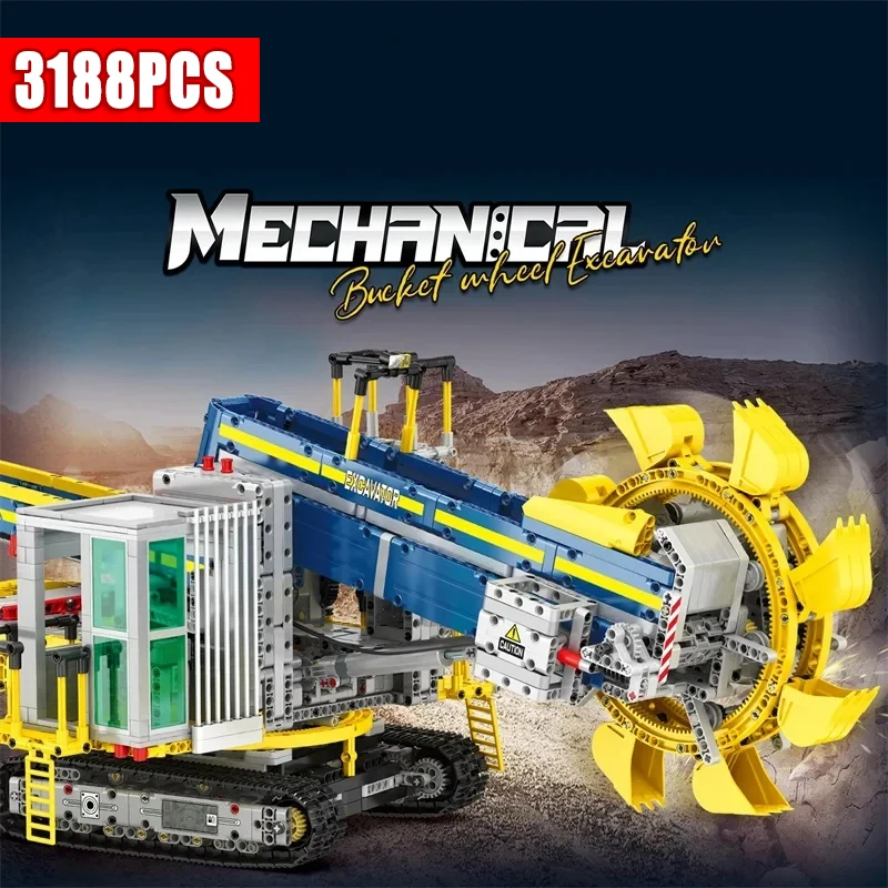 3188pcs Power Unit Engineering Schaufelrad Bagger Baustein Montage Modell Ziegel Kinder DIY Spielzeug Weihnachts geschenke Image