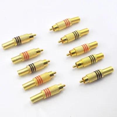 RCA Stecker Stecker Nicht Solder Audio Video Locking Kabel Stecker Adapter für Video IP Kamera CCTV Kamera Sicherheit B4