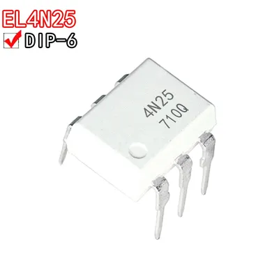 10PCS Weiß 4N25 Inline DIP6 Optokoppler Transistor Ausgang Generation EL4N25 Image
