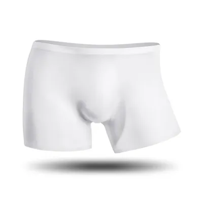 Herrenunterwäsche Herren-Boxershorts aus Eisseide mit 3D-Punch-Unterseite im Schritt Nahtlose, ultradünne Boxershorts für den Sommer, atmungsaktive Shorts Image